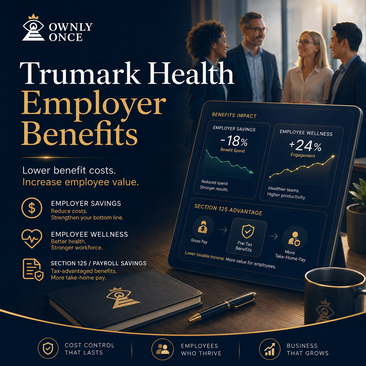 Trumark Health employer benefits and Section 125 review graphic