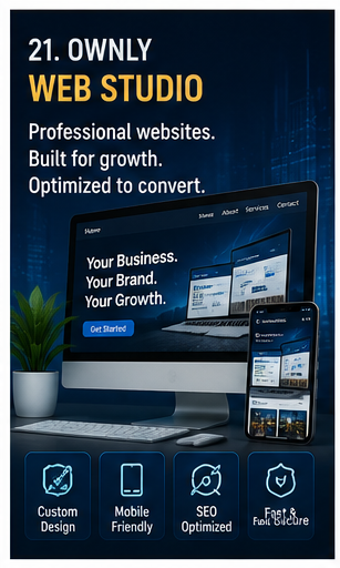 Ownly Web Studio professional website and conversion design graphic