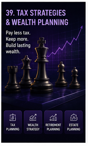 Tax strategies and wealth planning education graphic