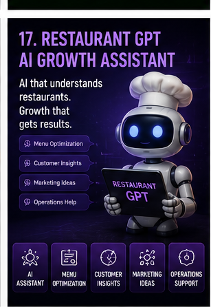 Restaurant GPT restaurant AI growth assistant graphic