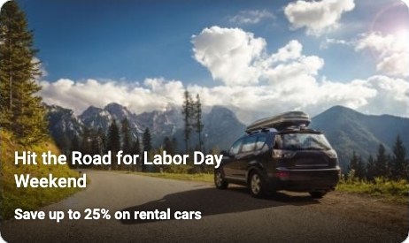 Hit the Road for Labor Day Weekend — save up to 25% on rental cars