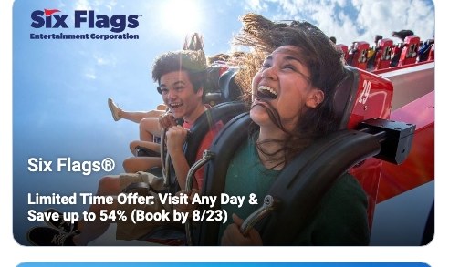 Six Flags — save up to 54%, limited time