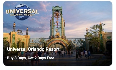 Universal Orlando Resort — buy 3 days, get 2 days free