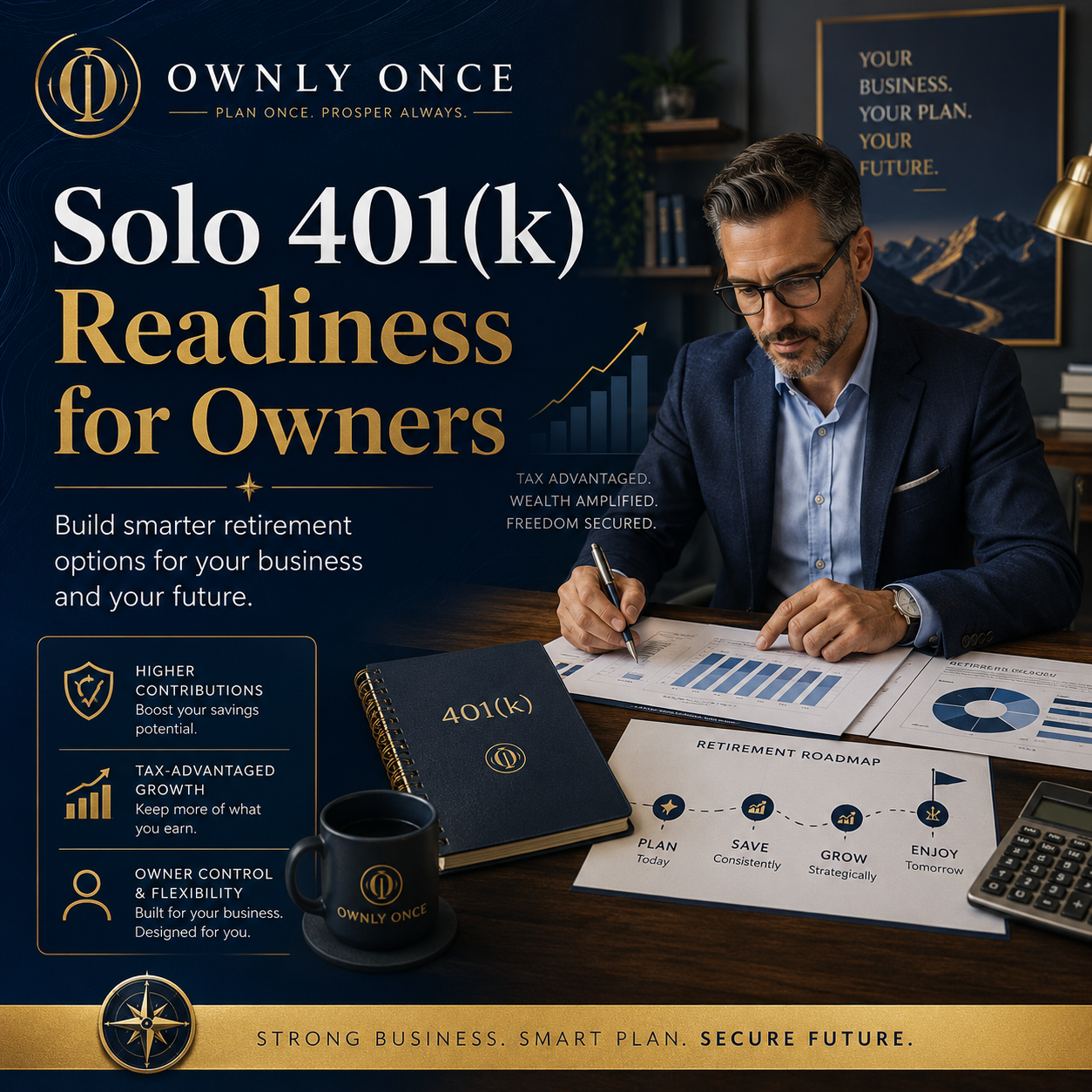 ShareBuilder 401k marketplace visual for Solo 401(k) Readiness for Owners