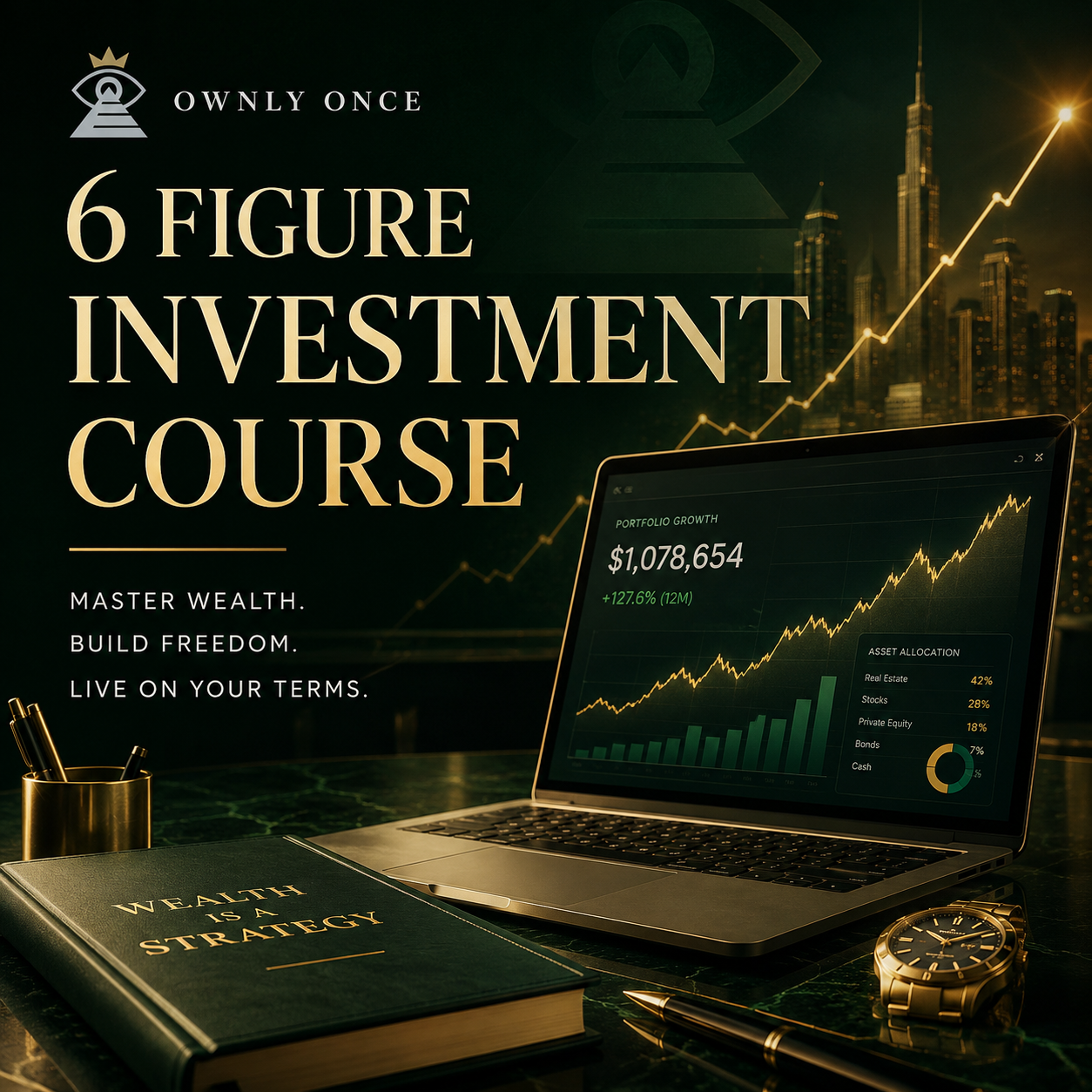 Tardus marketplace visual for 6 Figure Investment Course